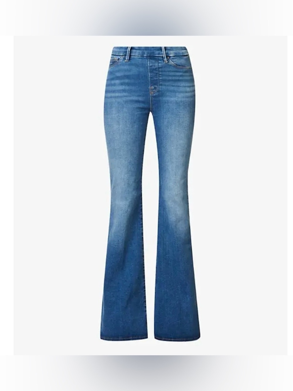 Good American Good Legs Pull On Flare Jeans Womens Size Small Stretch Denim